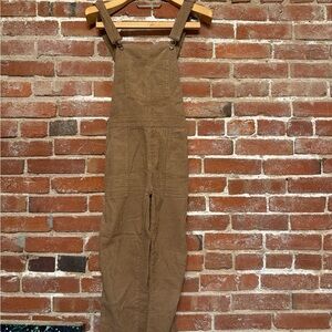 Passenger corduroy raw hem overalls